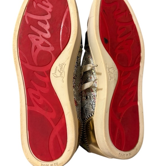 Christian Louboutin,Shoes Multicolor Sequin HighTop Sneakers, some sign of wear - Picture 8 of 14
